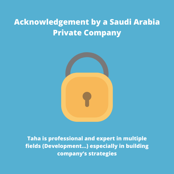 Got Acknowledged By Saudi Arabia Private Company